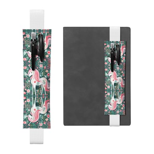 WZYCWB Einhorn mit rosa Haaren, Leder-Stifthalter, Lesezeichen, verstellbarer Stifthalter aus Leder, perfekt für den Schulanfang, Weihnachtsgeschenke WZYCWB Einhorn mit rosa Haaren, Leder-Stifthalter, Lesezeichen, verstellbarer Stifthalter aus Leder, perfekt für den Schulanfang, Weihnachtsgeschenke von WZYCWB