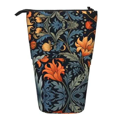 WZYCWB Einziehbarer Stifthalter mit Blumenmuster für Wohnheim oder Büro. von WZYCWB