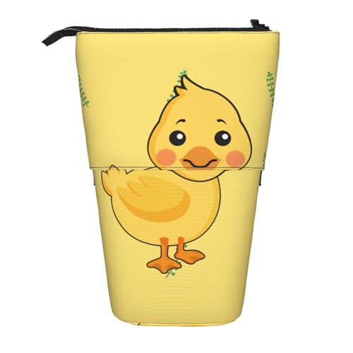 WZYCWB Einziehbarer Stifthalter mit Cartoon-Ente für Wohnheim oder Büro. von WZYCWB