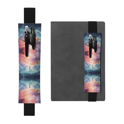 WZYCWB Fantasy Paradise Space Bedruckter großer Kapazität PVC-Stifthalter + kreatives Tagebuch Stiftetasche Set mit Gummiband Anti-Rutsch-Design von WZYCWB