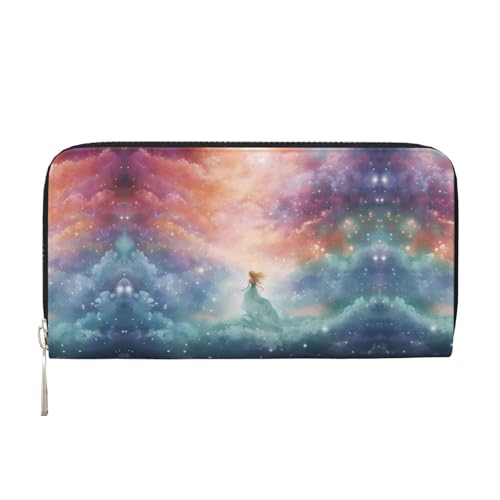 WZYCWB Fantasy Paradise Space Printed zippered wallet perfect for travel, business, and everyday wear.Holds cell phones and cash von WZYCWB