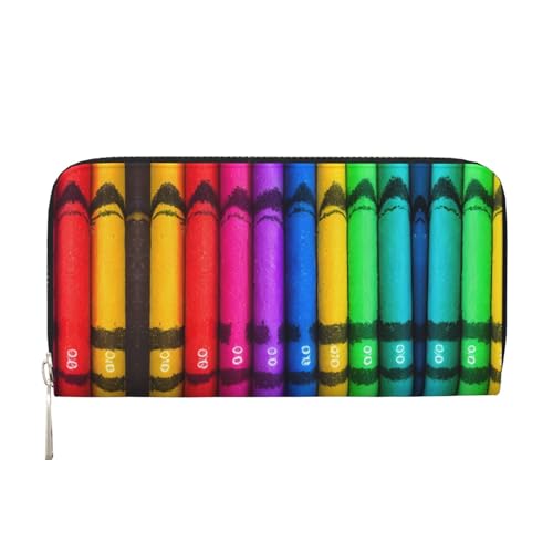 WZYCWB Farbige Buntstifte, bedruckte Geldbörse mit Reißverschluss, perfekt für Reisen, Business und den Alltag. Hält Handys und Bargeld. von WZYCWB