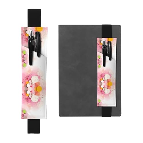 WZYCWB Farbiges Fragmentpapier, bedruckter PVC-Stifthalter mit großem Fassungsvermögen und kreativem Tagebuch-Stifttaschen-Set mit Gummiband, rutschfestes Design von WZYCWB