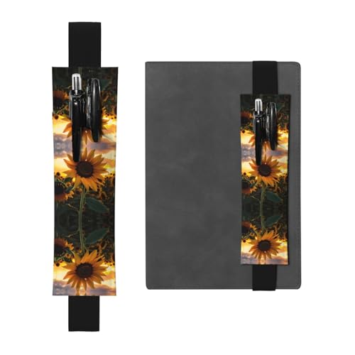 WZYCWB Farm Sunflower Printed Large Capacity PVC Pen Holder + Creative Diary Pen Bag Set with Elastic Band Anti-Rutsch-Design WZYCWB Farm Sunflower Printed Large Capacity PVC Pen Holder + Creative Diary Pen Bag Set with Elastic Band Anti-Rutsch-Design von WZYCWB