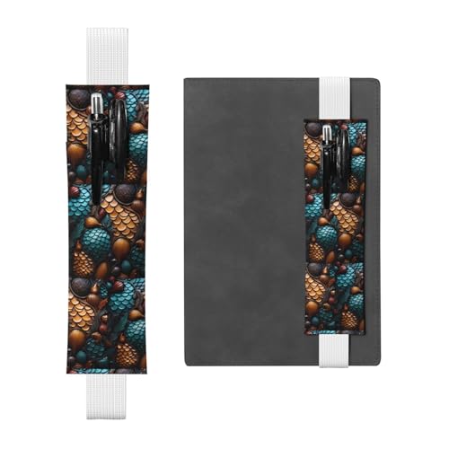 WZYCWB Federmäppchen mit Fischschuppenmuster, PVC-Stifthalter und Stifthalter mit Gummibändern und Lesezeichen sind die beste Geschenkidee. von WZYCWB