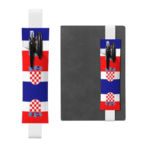 WZYCWB Federmäppchen mit Flagge der Republik Kroatien, PVC-Stifthalter und Stifthalter mit Gummibändern und Lesezeichen sind die beste Geschenkwahl. von WZYCWB