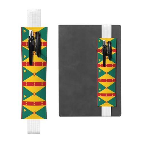 WZYCWB Federmäppchen mit Flagge von Grenada, PVC-Stifthalter und Stifthalter mit Gummibändern und Lesezeichen sind die beste Geschenkwahl. von WZYCWB
