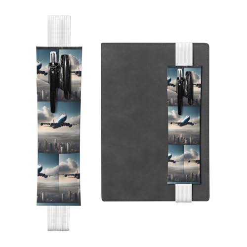 WZYCWB Federmäppchen mit Flugzeugtagebuch, PVC-Stifthalter und Stifthalter mit Gummibändern und Lesezeichen sind die beste Geschenkidee. von WZYCWB