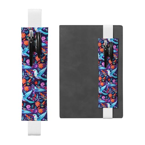 WZYCWB Federmäppchen mit Kolibri-Drucken, PVC-Stifthalter und Stifthalter mit Gummibändern und Lesezeichen sind die beste Geschenkidee. von WZYCWB