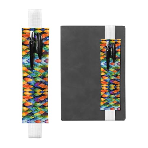WZYCWB Federmäppchen mit Regenbogenfischschuppen, PVC-Stifthalter und Stifthalter mit Gummibändern und Lesezeichen sind die beste Geschenkidee. von WZYCWB