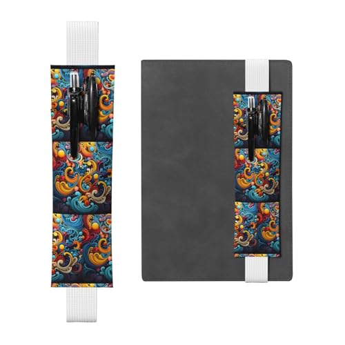 WZYCWB Federmäppchen mit bunten Streifen, PVC-Stifthalter und Stifthalter mit Gummibändern und Lesezeichen sind die beste Geschenkidee. von WZYCWB