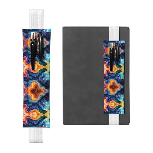 WZYCWB Federmäppchen mit fließenden Farben, PVC-Stifthalter und Stifthalter mit Gummibändern und Lesezeichen sind die beste Geschenkidee. von WZYCWB