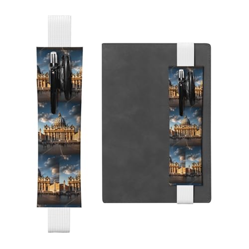 WZYCWB Federtaschen mit Petersdom Tagebuch aus PVC, Stifthalter und Stifthalter mit Gummibändern und Lesezeichen sind die beste Geschenkwahl. von WZYCWB