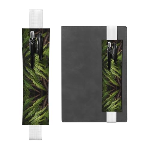 WZYCWB Fern Close-Up Diary Federmäppchen, PVC-Stifthalter und Stifthalter mit Gummibändern und Lesezeichen sind die beste Geschenkwahl. von WZYCWB