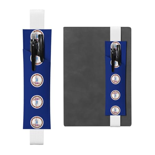WZYCWB Flagge von Virginia Leder Stifthalter Lesezeichen, verstellbarer Stifthalter aus Leder, perfekt für den Schulanfang, Weihnachtsgeschenke WZYCWB Flagge von Virginia Leder Stifthalter Lesezeichen, verstellbarer Stifthalter aus Leder, perfekt für den Schulanfang, Weihnachtsgeschenke von WZYCWB