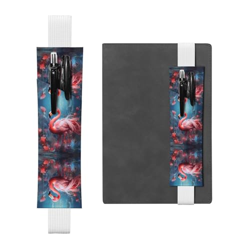 WZYCWB Flamingo Diary Federmäppchen, PVC-Stifthalter und Stifthalter mit Gummibändern und Lesezeichen sind die beste Geschenkwahl. von WZYCWB