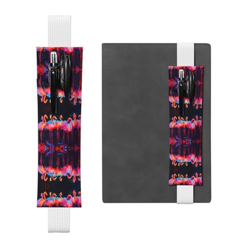 WZYCWB Flamingo-Federmäppchen, PVC-Stifthalter und Stifthalter mit Gummibändern und Lesezeichen sind die beste Geschenkwahl. von WZYCWB