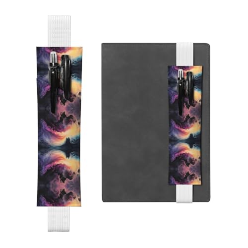 WZYCWB Fluid Waves Diary Federmäppchen, PVC-Stifthalter und Stifthalter mit Gummibändern und Lesezeichen sind die beste Geschenkwahl. von WZYCWB