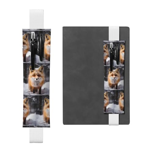 WZYCWB Foxes Diary Federmäppchen, PVC-Stifthalter und Stifthalter mit Gummibändern und Lesezeichen sind die beste Geschenkwahl. von WZYCWB