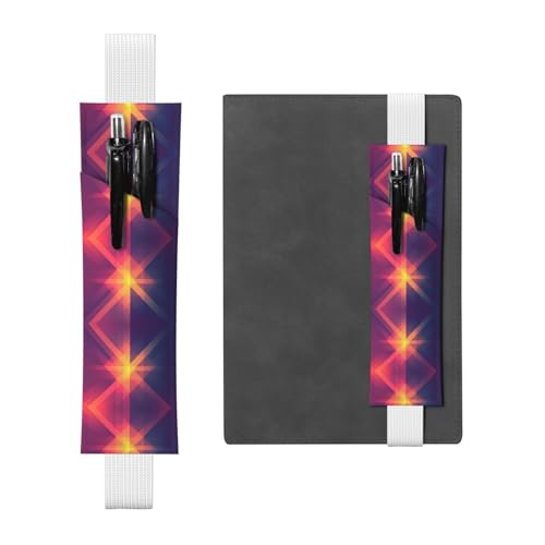 WZYCWB Fractal Gradient Diary Federmäppchen, PVC-Stifthalter und Stifthalter mit Gummibändern und Lesezeichen sind die beste Geschenkwahl. von WZYCWB