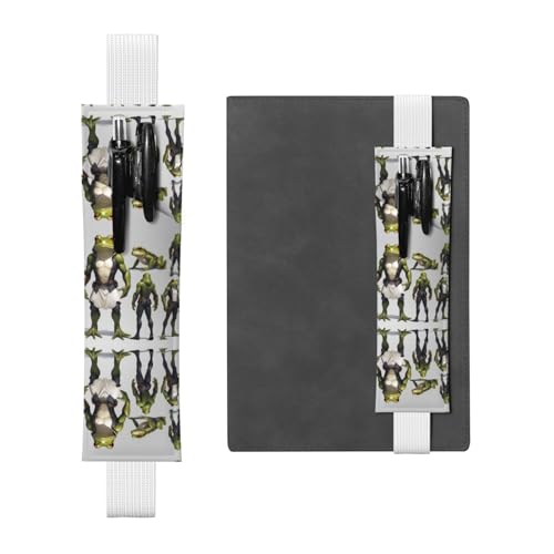 WZYCWB Frog King Diary Federmäppchen, PVC-Stifthalter und Stifthalter mit Gummibändern und Lesezeichen sind die beste Geschenkwahl. von WZYCWB