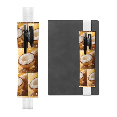 WZYCWB Fruit of Coconut Diary Federmäppchen, PVC-Stifthalter und Stifthalter mit Gummibändern und Lesezeichen sind die beste Geschenkidee. von WZYCWB
