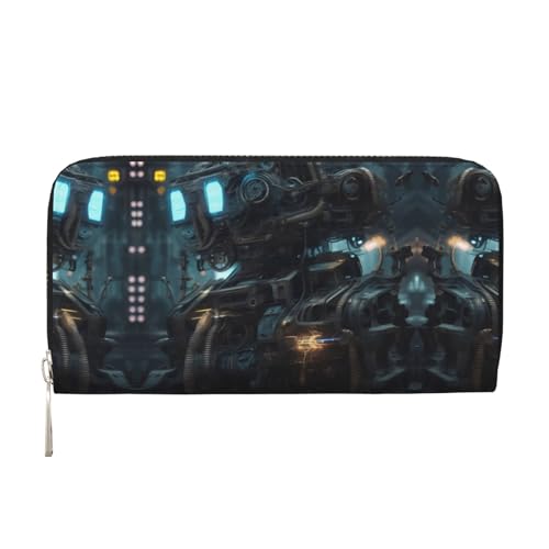 WZYCWB Future Robot Printed zippered wallet perfect for travel, business, and everyday wear.Holds cell phones and cash. von WZYCWB