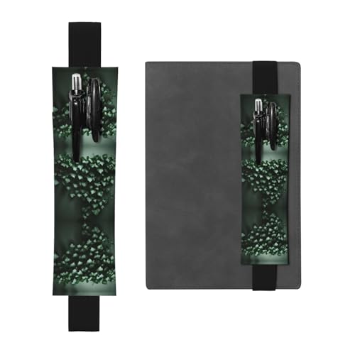 WZYCWB Grüner Creeper bedruckter großer PVC-Stifthalter + kreatives Tagebuch-Stifttaschen-Set mit Gummiband, Anti-Rutsch-Design von WZYCWB