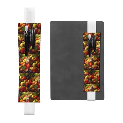 WZYCWB Hamster- und Obsttagebuch-Federmäppchen, PVC-Stifthalter und Stifthalter mit Gummibändern und Lesezeichen sind die beste Geschenkwahl. von WZYCWB