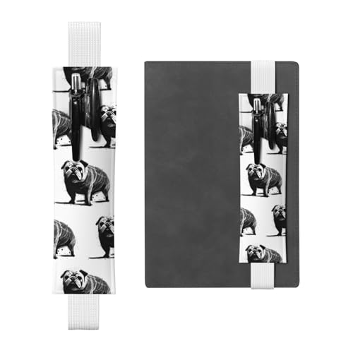 WZYCWB Handbemalte Hunde-Tagebuch-Federmäppchen, PVC-Stifthalter und Stifthalter mit Gummibändern und Lesezeichen sind die beste Geschenkidee. von WZYCWB
