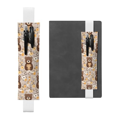 WZYCWB Happy Bear Diary Federmäppchen, PVC-Stifthalter und Stifthalter mit Gummibändern und Lesezeichen sind die beste Geschenkwahl. von WZYCWB