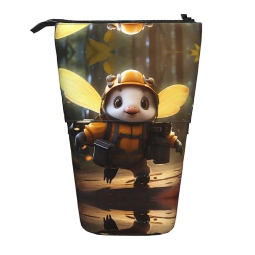 WZYCWB Harter einziehbarer Stifthalter mit Bienen-Aufdruck für Wohnheim oder Büro. von WZYCWB