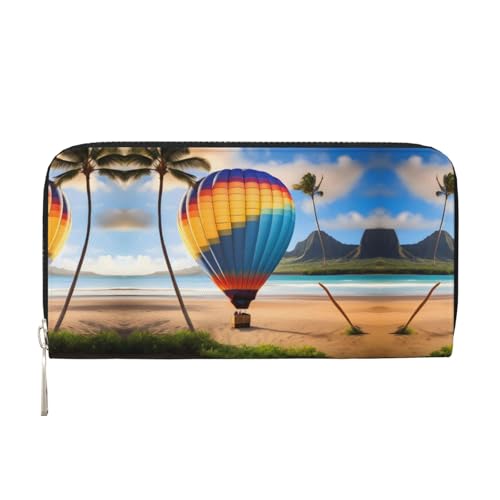 WZYCWB Hawaii Hot Air Balloon Printed zippered wallet perfect for travel, business, and everyday wear.Holds cell phones and cash. von WZYCWB