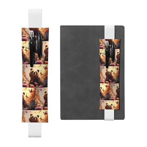 WZYCWB Heads Up Bear Diary Federmäppchen, PVC-Stifthalter und Stifthalter mit Gummibändern und Lesezeichen sind die beste Geschenkwahl. von WZYCWB