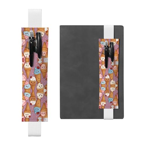 WZYCWB Ice Cream Diary Federmäppchen, PVC-Stifthalter und Stifthalter mit Gummibändern und Lesezeichen sind die beste Geschenkwahl. von WZYCWB