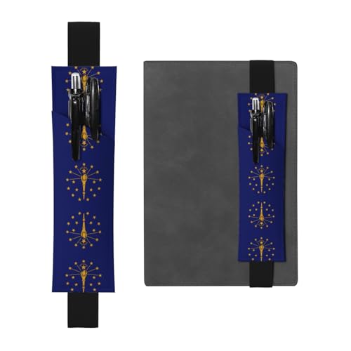 WZYCWB Indiana State Flag Printed Large Capacity PVC Pen Holder + Creative Diary Pen Bag Set with Elastic Band Anti-Rutsch-Design WZYCWB Indiana State Flag Printed Large Capacity PVC Pen Holder + Creative Diary Pen Bag Set with Elastic Band Anti-Rutsch-Design von WZYCWB