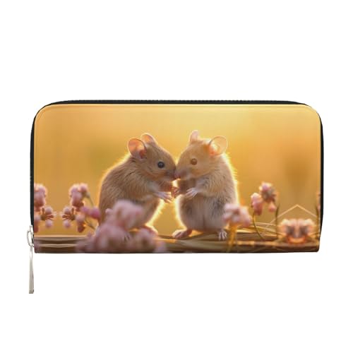 WZYCWB Intime Mäuse bedruckte Geldbörse mit Reißverschluss, perfekt für Reisen, Business und den Alltag. Hält Handys und Bargeld. von WZYCWB