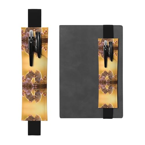 WZYCWB Intime Mäuse bedruckter großer PVC-Stifthalter + kreatives Tagebuch-Stifttaschen-Set mit Gummiband, Anti-Rutsch-Design von WZYCWB
