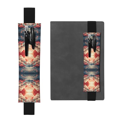 WZYCWB Jumping Horse bedruckter großer PVC-Stifthalter + kreatives Tagebuch-Stifttaschen-Set mit Gummiband, Anti-Rutsch-Design von WZYCWB