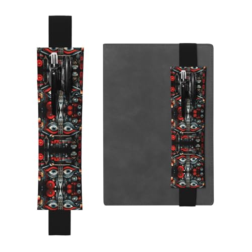 WZYCWB Kasbah Stil gedruckt große Kapazität PVC Stifthalter + kreatives Tagebuch Stifttasche Set mit Gummiband Anti-Rutsch-Design von WZYCWB