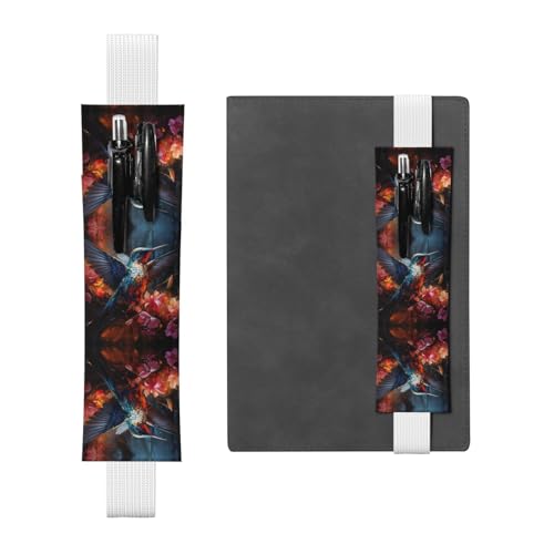 WZYCWB Kolibri-Tagebuch-Federmäppchen, PVC-Stifthalter und Stifthalter mit Gummibändern und Lesezeichen sind die beste Geschenkwahl. von WZYCWB