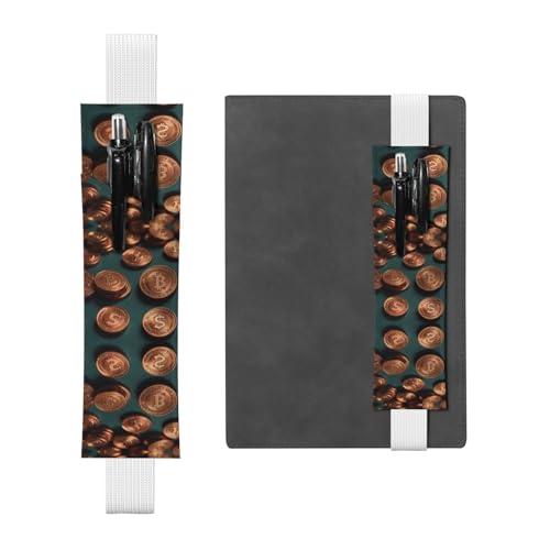 WZYCWB Kupfer-Münztagebuch-Federmäppchen, PVC-Stifthalter und Stifthalter mit Gummibändern und Lesezeichen sind die beste Geschenkidee. von WZYCWB