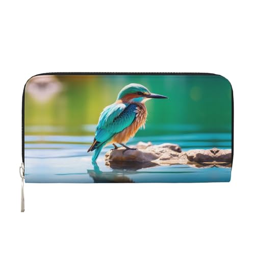 WZYCWB Lagoon Bird Printed zippered wallet perfect for travel, business, and everyday wear.Holds cell phones and cash. von WZYCWB