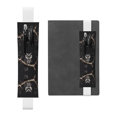 WZYCWB Late Night Owl Diary Federmäppchen, PVC-Stifthalter und Stifthalter mit Gummibändern und Lesezeichen sind die beste Geschenkwahl., Weiß, One Size von WZYCWB