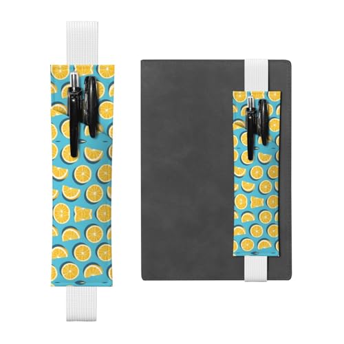 WZYCWB Lemon Wedges Diary Federmäppchen, PVC-Stifthalter und Stifthalter mit Gummibändern und Lesezeichen sind die beste Geschenkidee. von WZYCWB