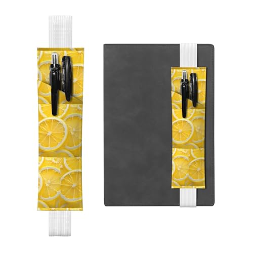 WZYCWB Lemon slices Diary Federmäppchen, PVC-Stifthalter und Stifthalter mit elastischen Bändern und Lesezeichen sind die beste Geschenkidee. von WZYCWB