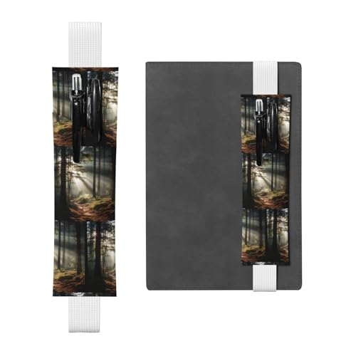 WZYCWB Light in the Forest Diary Federmäppchen, PVC-Stifthalter und Stifthalter mit Gummibändern und Lesezeichen sind die beste Geschenkwahl., Weiß, One Size von WZYCWB