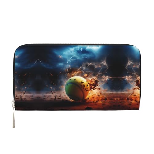 WZYCWB Lightning Tennis Printed zippered wallet perfect for travel, business, and everyday wear.Holds cell phones and cash. von WZYCWB