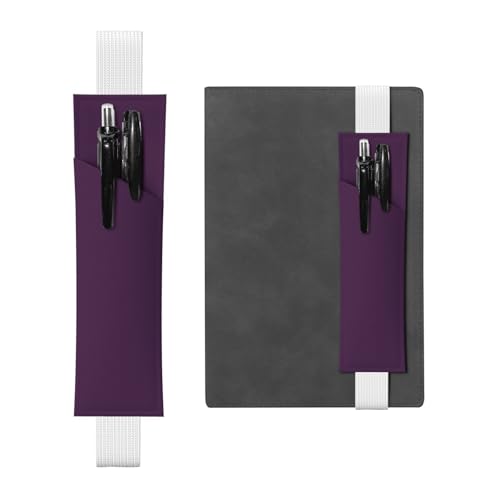 WZYCWB Lila Aubergine Diary Federmäppchen, PVC-Stifthalter und Stifthalter mit elastischen Bändern und Lesezeichen sind die beste Geschenkidee. von WZYCWB