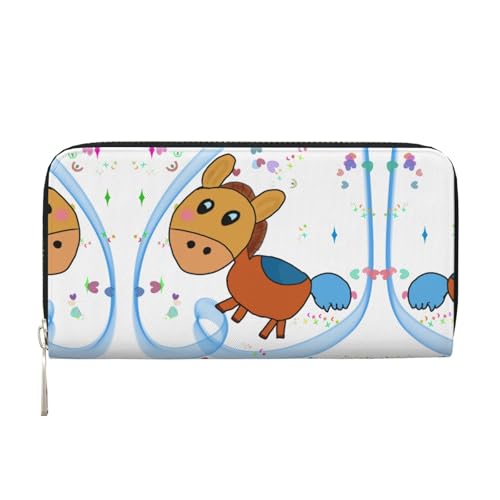 WZYCWB Listing Mule Bedruckte Geldbörse mit Reißverschluss, perfekt für Reisen, Business und den Alltag. Hält Handys und Bargeld. von WZYCWB